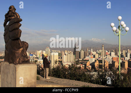 View of Urumqi the capital city of Xinjiang Province. China Stock Photo