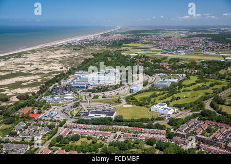 Netherlands, Noordwijk, ESTEC, European Space Research and Technology Centre. Aerial Stock Photo