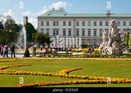Mirabell Palace, Mirabell Garden, the historical center of the city of Salzbur Stock Photo