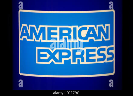 Markenname: 'American Express', Berlin. Stock Photo