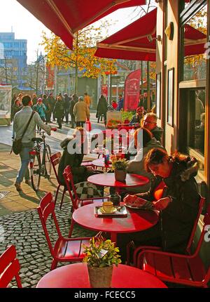 Street cafe scene in Groenplaats, Antwerp, Belgium Stock ...