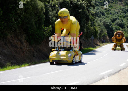 Impressionen - Etappe Adjaccio - Calvi kurz vor Cargese bei der 100. Tour de France, 1. Juli 2013, Cargese, Korsika, Frankreich. Stock Photo