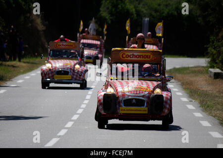 Impressionen - Etappe Adjaccio - Calvi kurz vor Cargese bei der 100. Tour de France, 1. Juli 2013, Cargese, Korsika, Frankreich. Stock Photo