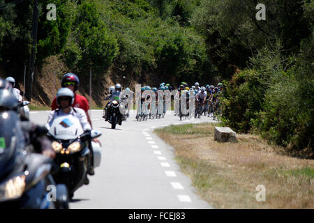 Impressionen - Etappe Adjaccio - Calvi kurz vor Cargese bei der 100. Tour de France, 1. Juli 2013, Cargese, Korsika, Frankreich. Stock Photo