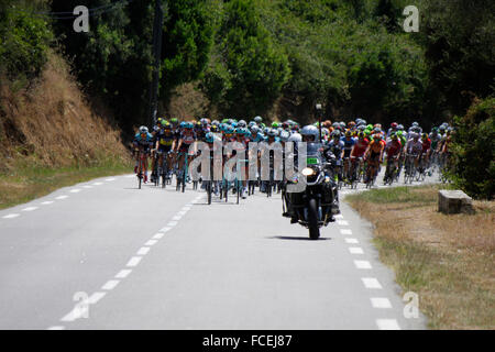 Impressionen - Etappe Adjaccio - Calvi kurz vor Cargese bei der 100. Tour de France, 1. Juli 2013, Cargese, Korsika, Frankreich. Stock Photo