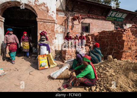 Nepal, Patan, one year after the earthquake Stock Photo