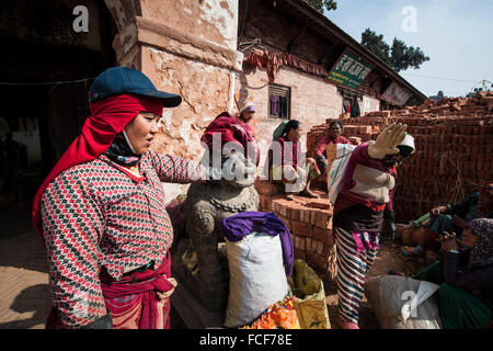 Nepal, Patan, one year after the earthquake Stock Photo