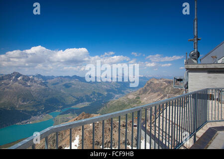 Mountain view from Piz Corvatsch (St. Moritz, Switzerland) Stock Photo