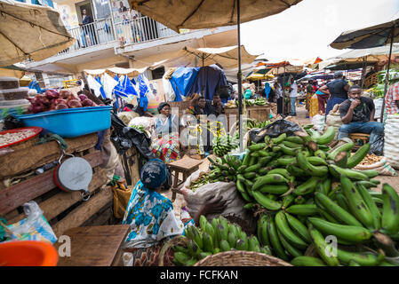 street scene at a market in Kampala, Uganda Stock Photo