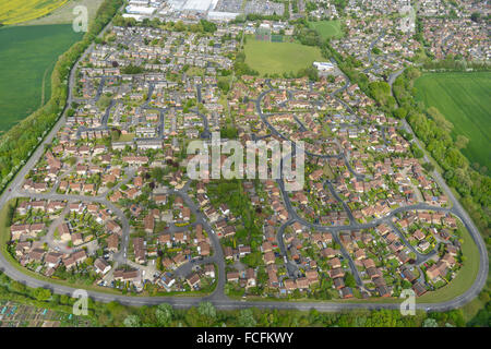 An aerial view of Bar Hill, near Cambridge Stock Photo