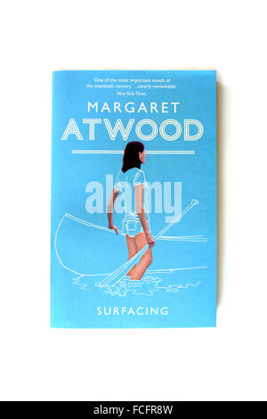 Margaret Atwood's Surfacing photographed against a white background. Stock Photo