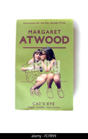 Margaret Atwood's Cat's Eye photographed against a white background. Stock Photo