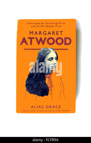 Margaret Atwood's Alias Grace photographed against a white background. Stock Photo