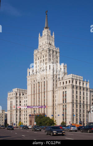 View of the Red Gates Administrative Building, one of Stalin's Seven Sisters, Moscow, Russia Stock Photo