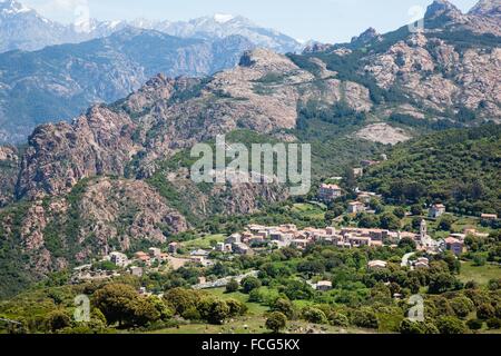 ILLUSTRATION OF SOUTHERN CORSICA (2A), FRANCE Stock Photo