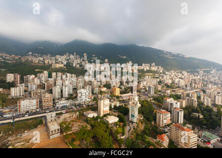 Aerial, Jounieh, Beirut, Lebanon Stock Photo