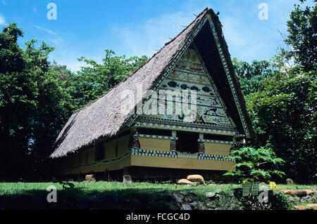 Palau, Micronesia: a Bai - traditional Palauan communal meeting center ...