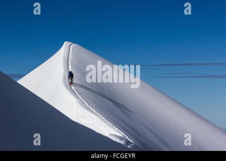 MOUNTAINEERING IN THE HAUTE SAVOIE (74), RHONE ALPES, FRANCE Stock Photo