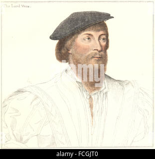 HOLBEIN-HENRY VIII COURT: Thomas, Lord Vaux of Harwedon (Bartolozzi) , 1884 Stock Photo