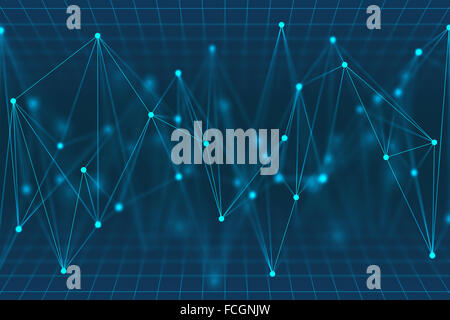 Abstract background with dots connected. Image concept of technology to ...