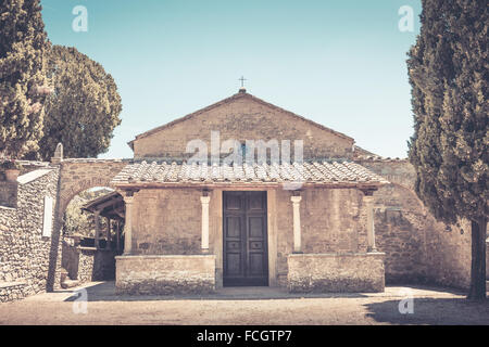 Small San Niccolo church in Cortona, Italy Stock Photo