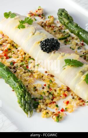 DISHES FROM THE COOKBOOK BY LAURENT CLEMENT, MICHELIN-STARRED CHEF, CHARTRES, FRANCE Stock Photo