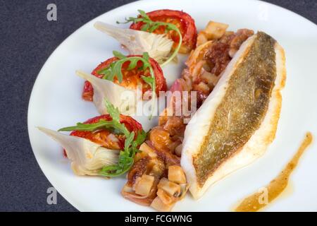 DISHES FROM THE COOKBOOK BY LAURENT CLEMENT, MICHELIN-STARRED CHEF, CHARTRES, FRANCE Stock Photo