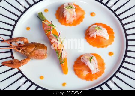 DISHES FROM THE COOKBOOK BY LAURENT CLEMENT, MICHELIN-STARRED CHEF, CHARTRES, FRANCE Stock Photo