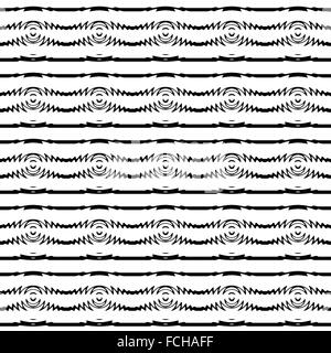 Abstract seamless black and white background with connected eye patterns Stock Photo