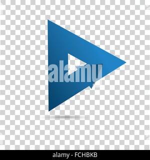 Abstract  blue icon Stock Vector