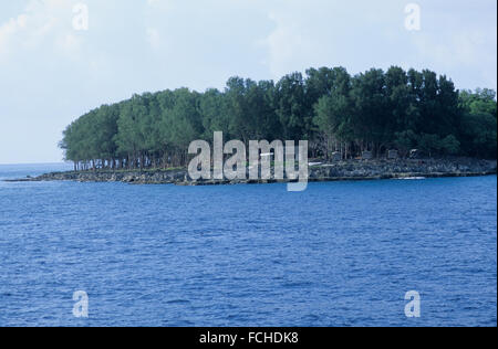 Ocean and island views of Palau Islands, Peleliu Stock Photo