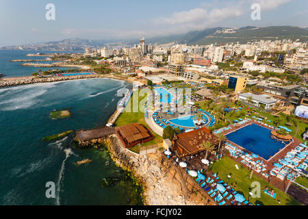 Aerial, Jounieh, Beirut, Lebanon Stock Photo