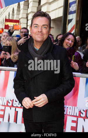 London, UK. 22nd January 2016. Stephen Mulhern arrives at The Dominion Theatre in London for the “Britain's Got Talent” auditions. Credit:  London pix/Alamy Live News Stock Photo