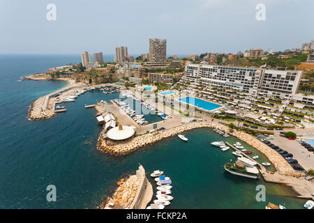 Aerial, Jounieh, Beirut, Lebanon Stock Photo