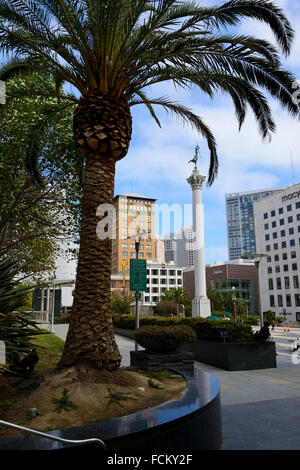 Union Square in shopping district of San Francisco, California, USA Stock Photo