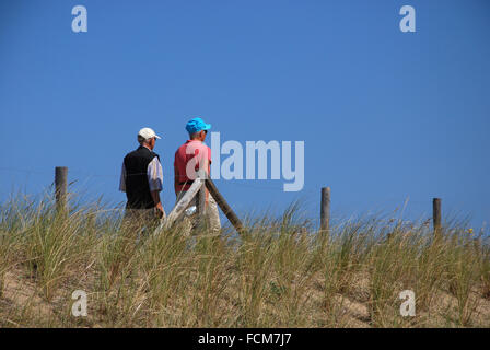 strolling through the dunes Noordwijk aan Zee, Netherlands Europe Stock Photo