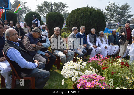 Kolkata, India. 23rd Jan, 2016. Left front leaderships hold rally on 120th Birth anniversary of Netaji Subhas Chandra Bose celebrated in Kolkata. Credit:  Tanmoy Bhaduri/Pacific Press/Alamy Live News Stock Photo