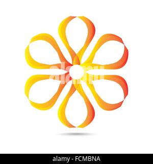 Flower abstract icon template. Stock Vector