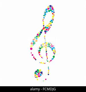 Illustration of a colorful clef Stock Vector