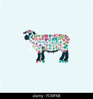 Vector illustration of sheep Stock Vector