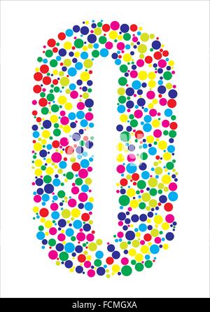 Vector illustration of number zero Stock Vector