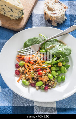 Rainbow Vegetable Salad with honey and lime Dressing Stock Photo
