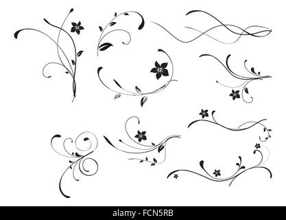 abstract floral patterns Stock Vector
