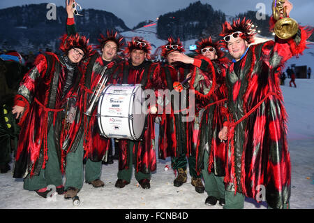 Kitzbuehel, Austria. 23rd Jan, 2013. Fans pictured after the Hahnenkamm race in Kitzbuehel, Austria, 23 January 2013. PHOTO: FELIX HOERHAGER/DPA/Alamy Live News Stock Photo