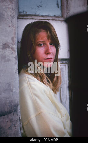 Homeless street girls as portrayed by models. MODEL RELEASED Stock Photo