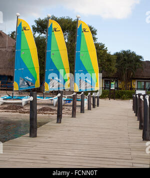 hobie catamarans on the beach Stock Photo