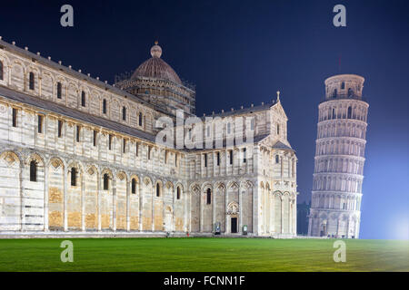 The Leaning Tower Of Pisa By Night