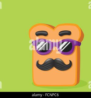 cartoon bread swag Stock Vector