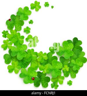 Green clovers, isolated vector illustration Stock Vector Image & Art ...