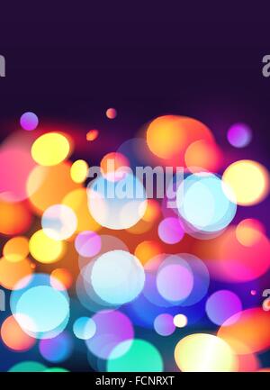 Bright colors bokeh light effect vector background Stock Vector